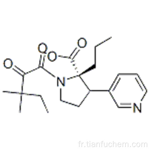 (S) -3- (pyridine-3-yl) propyl-1- (3,3-diméthyl-2-oxo-pentanoyl) pyrrolidine-2-carboxylate CAS 186452-09-5